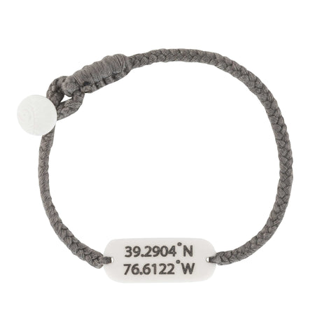 【美品】PRY GROUND シュウト011-PLATE-BRACELET Couple Bracelets Wanderer Coordinates Bracelet Waterproof