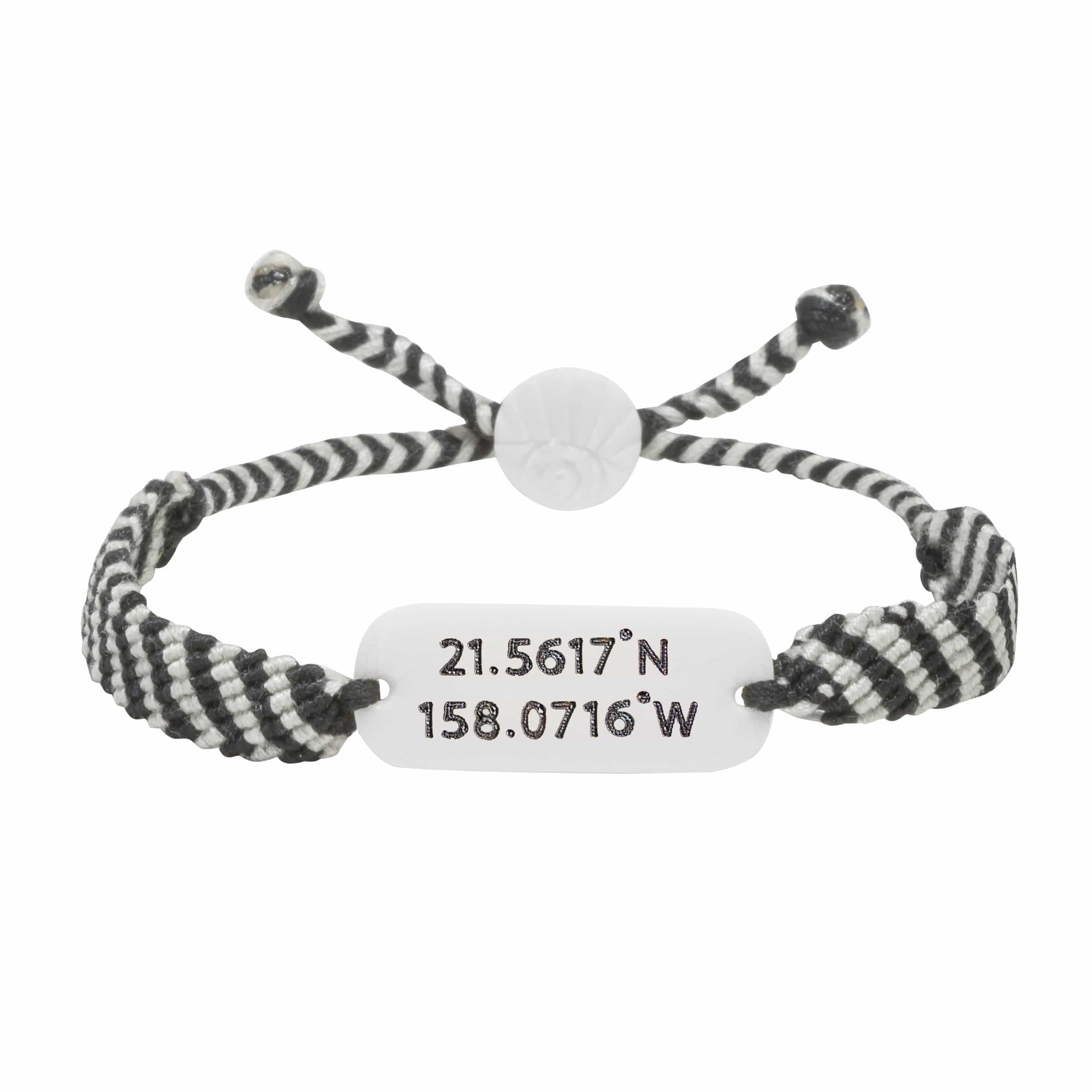 Woven Custom Coordinates Bracelet | Handmade Wanderer Bracelets